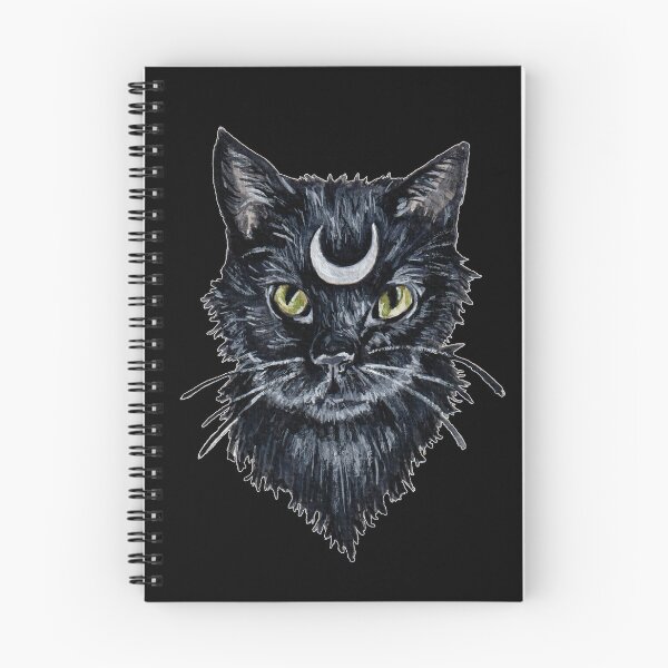 Item preview, Black Cat Crescent Moon Witch Familiar Watercolor designed and sold by esmavart.