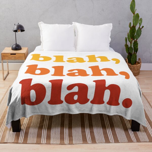 Item preview, blah blah blah (Yellow orange red on white) designed and sold by STUDIO-72.