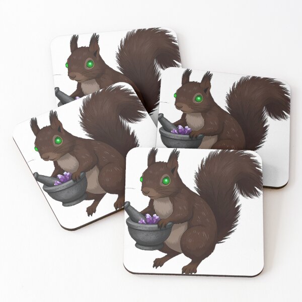 Item preview, Squirrel with Crystal Mortar designed and sold by IllumeInk.