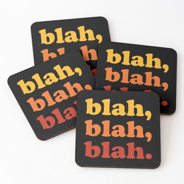 Item preview, blah blah blah (Yellow orange red on black) designed and sold by STUDIO-72.