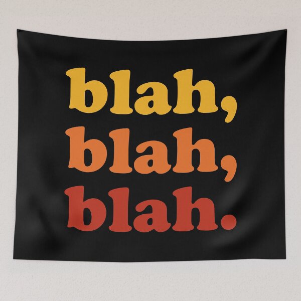 Item preview, blah blah blah (Yellow orange red on black) designed and sold by STUDIO-72.