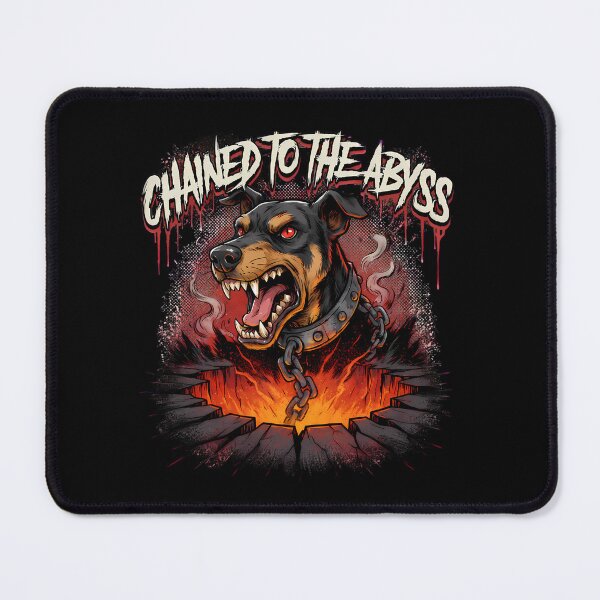 Item preview, Chained To The Abyss Hellhound Fiery Pit Deathcore Graphic designed and sold by Enea Kelo.