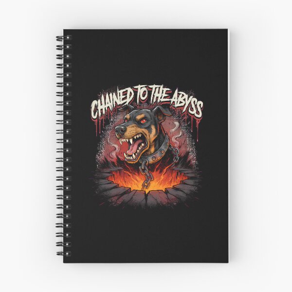Item preview, Chained To The Abyss Hellhound Fiery Pit Deathcore Graphic designed and sold by Enea Kelo.