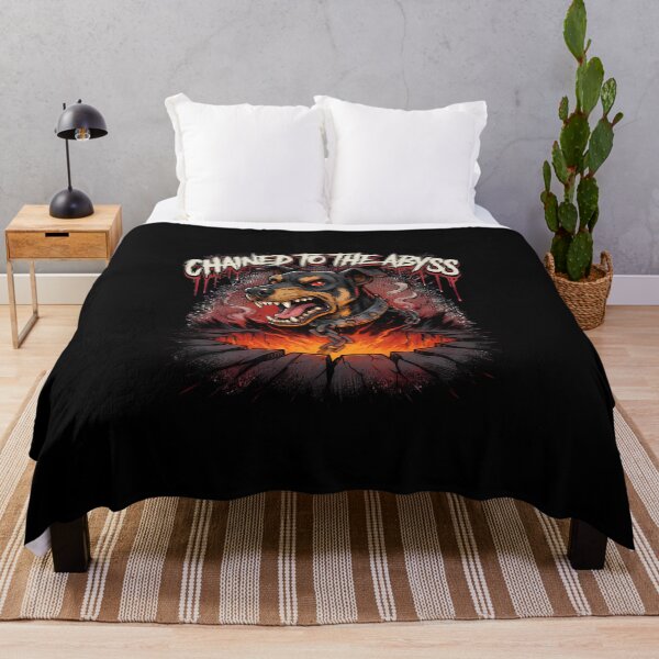 Item preview, Chained To The Abyss Hellhound Fiery Pit Deathcore Graphic designed and sold by Enea Kelo.
