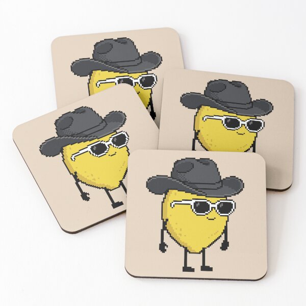 Item preview, Lemon Pixel with a Cowboy Hat (BK) designed and sold by White Rim Mates.