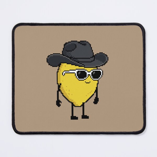 Item preview, Lemon Pixel with a Cowboy Hat (BK) designed and sold by White Rim Mates.