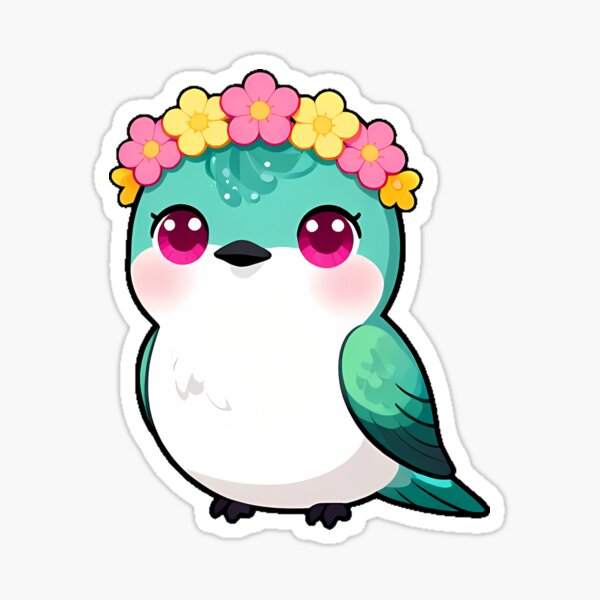 Item preview, Hummingbird with Flower Crown designed and sold by pumsquare.