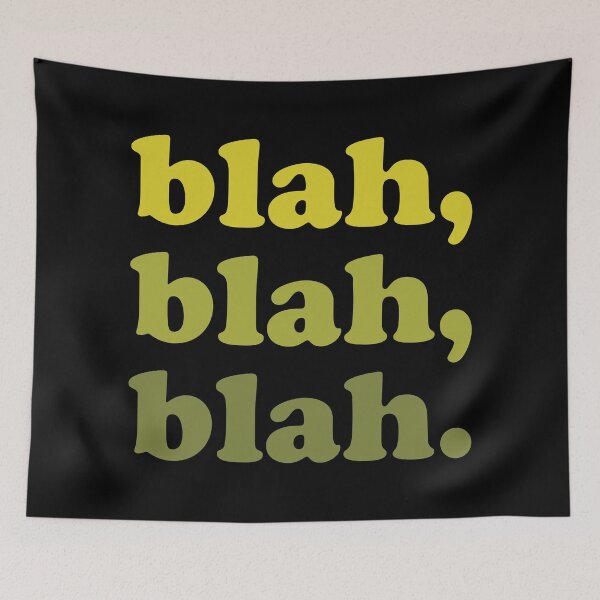 Item preview, blah blah blah (Green green green on black) designed and sold by STUDIO-72.