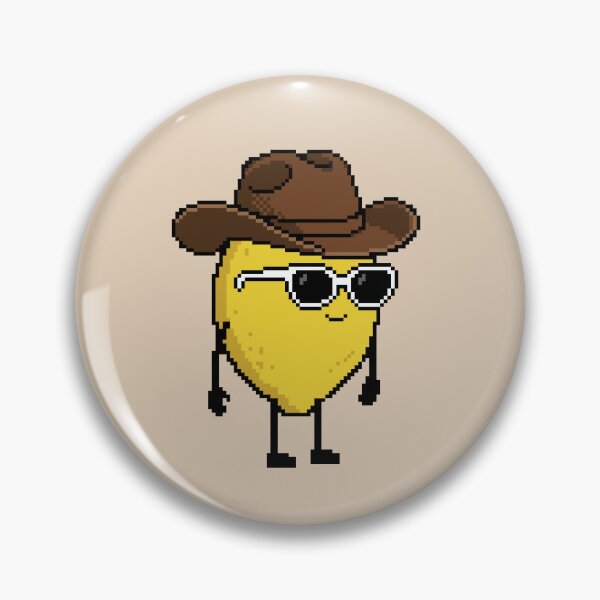 Item preview, Lemon Pixel with a Cowboy Hat (BR) designed and sold by White Rim Mates.
