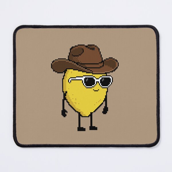 Item preview, Lemon Pixel with a Cowboy Hat (BR) designed and sold by White Rim Mates.
