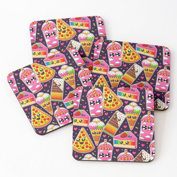 Item preview, Kawaii Fast Food Sweets Seamless Pattern. designed and sold by suha-art.