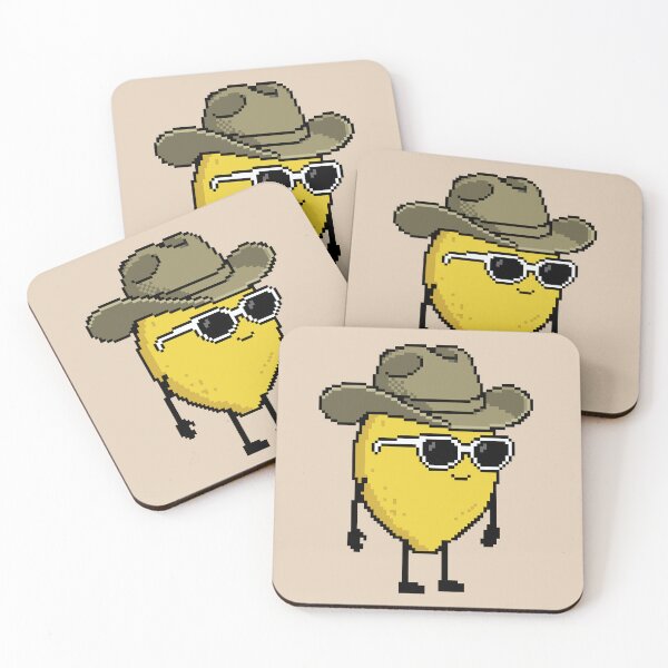 Item preview, Lemon Pixel with a Cowboy Hat (KH) designed and sold by White Rim Mates.