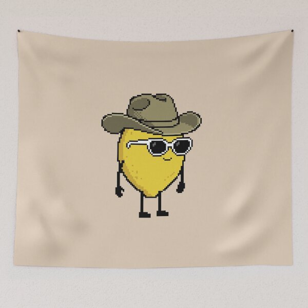 Item preview, Lemon Pixel with a Cowboy Hat (KH) designed and sold by White Rim Mates.