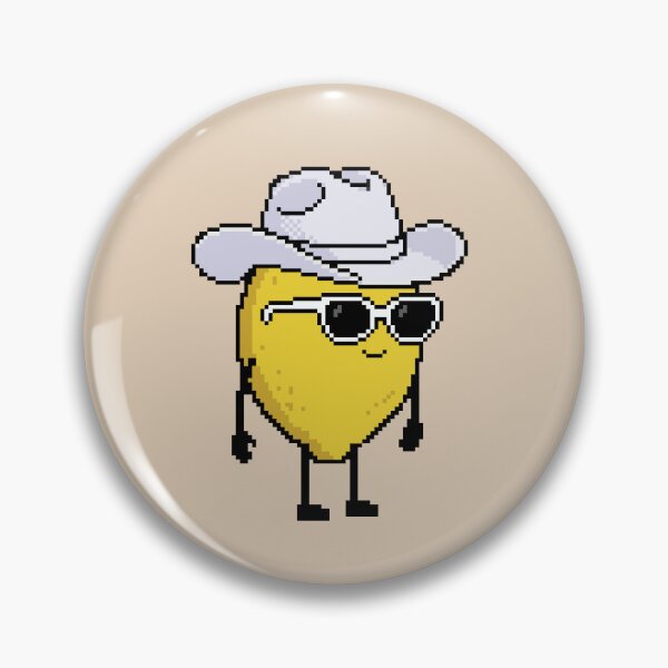 Item preview, Lemon Pixel with a Cowboy Hat (WH) designed and sold by White Rim Mates.