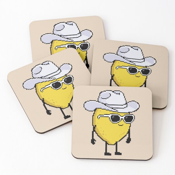 Item preview, Lemon Pixel with a Cowboy Hat (WH) designed and sold by White Rim Mates.
