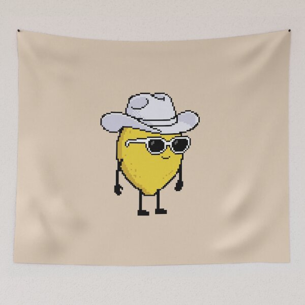 Item preview, Lemon Pixel with a Cowboy Hat (WH) designed and sold by White Rim Mates.