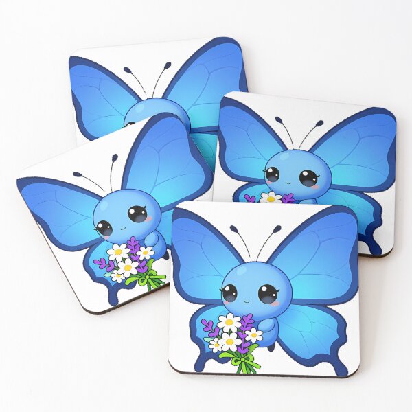 Item preview, Blue Butterfly with Flower Bouquet designed and sold by pumsquare.