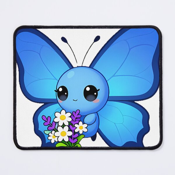 Item preview, Blue Butterfly with Flower Bouquet designed and sold by pumsquare.