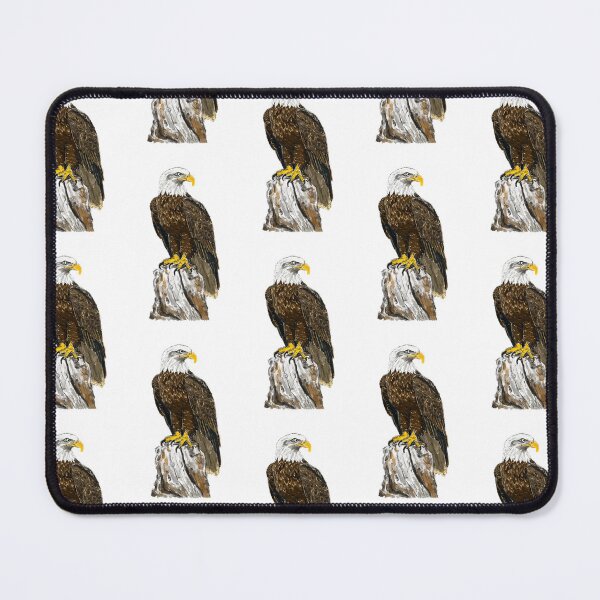 Item preview, Bald Eagle Perched on Tree Stump | Wildlife Illustration designed and sold by hopenoli_art.