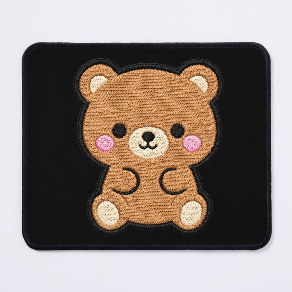 Item preview, Cute Kawaii Teddy Bear Embroidery Patch Illustration designed and sold by ColorSplash123.