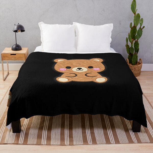 Item preview, Cute Kawaii Teddy Bear Embroidery Patch Illustration designed and sold by ColorSplash123.