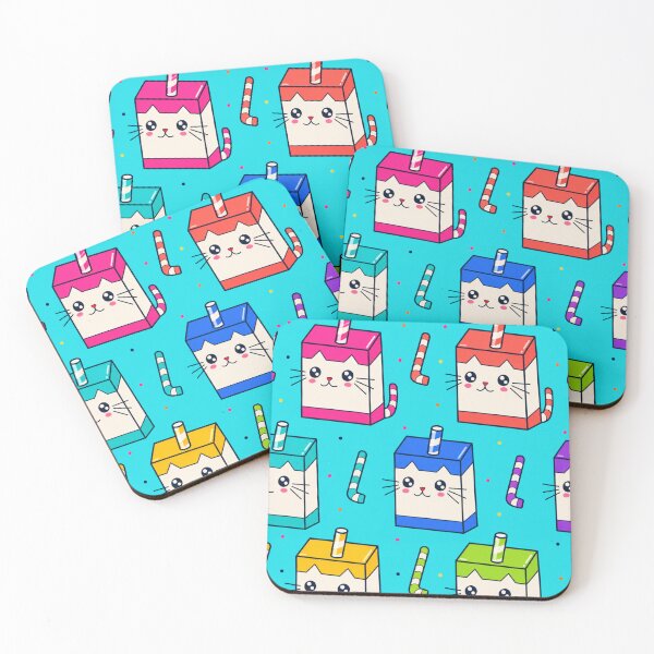 Item preview, Kawaii Cat Milk Carton Seamless Pattern designed and sold by Suha Design Studio.
