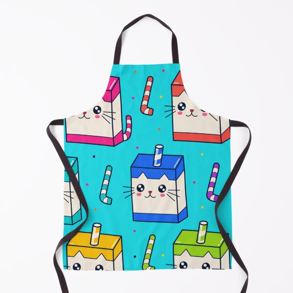 Item preview, Kawaii Cat Milk Carton Seamless Pattern designed and sold by suha-art.