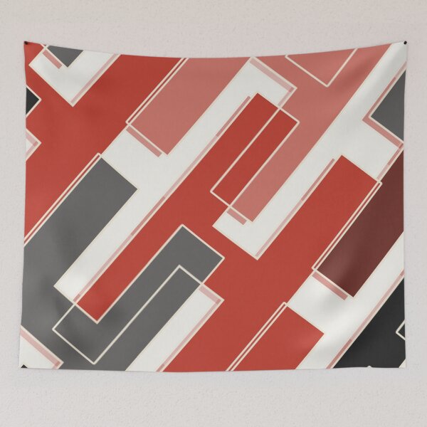 Item preview, Interlocking Lines – Urban Vermilion designed and sold by TexSta.