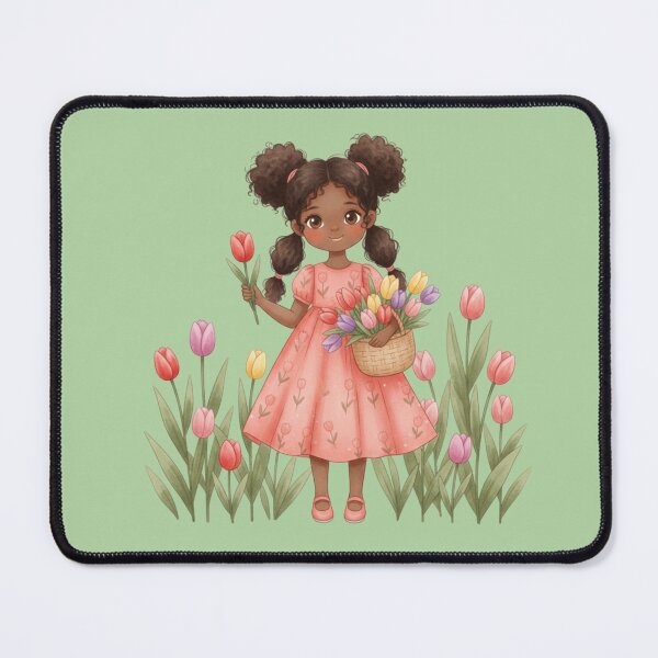 Item preview, Colored Little Girl in the Tulip Garden designed and sold by TB-73.
