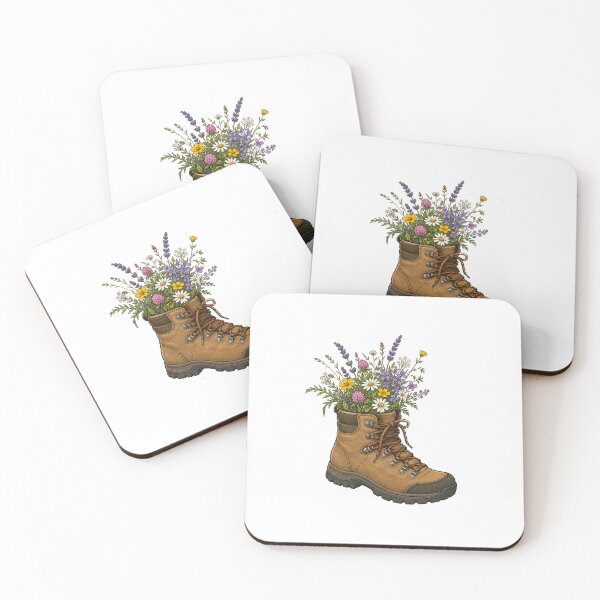 Item preview, Wildflower Hiking Boots designed and sold by channeleffect.