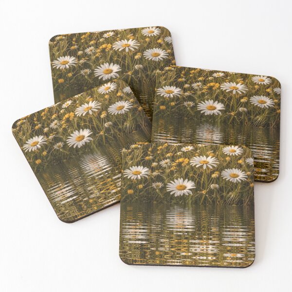 Item preview, wild meadow with daisy and rippled reflections designed and sold by mister-john.