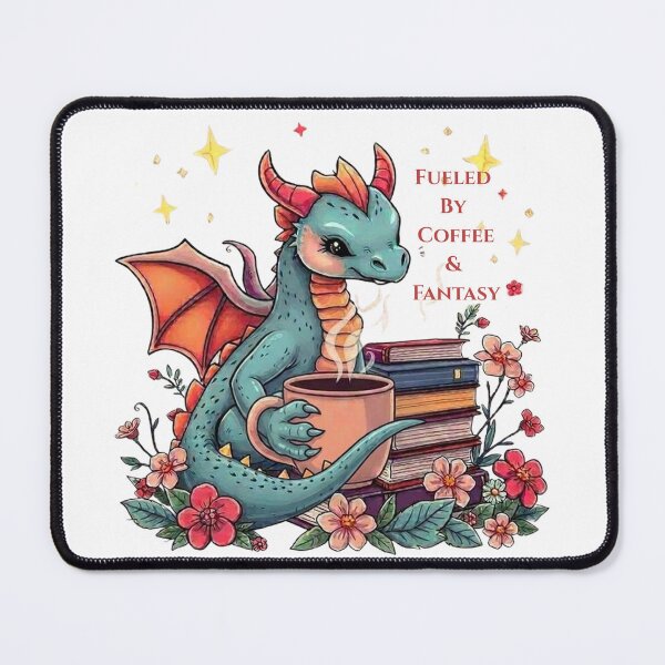 Item preview, Fueled by Coffee & Fantasy Dragon designed and sold by GehanPrints.