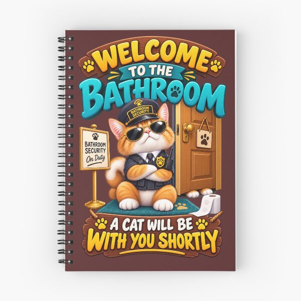Item preview, Welcome to the Bathroom Cat Security Funny Bathroom Humor designed and sold by PunchDrop.