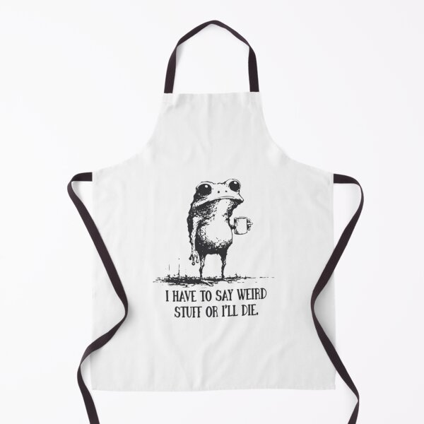 Item preview, I Have to Say Weird Stuff or I’ll Die Funny Frog Meme Retro designed and sold by DheninStudio.
