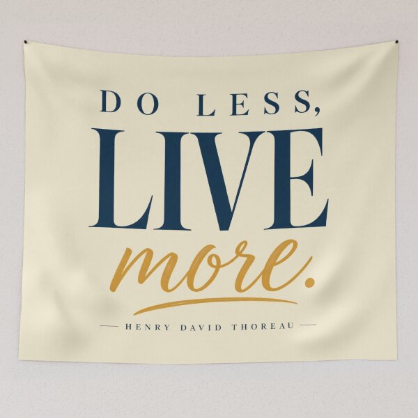 Item preview, Do Less Live More Henry David Thoreau Quote designed and sold by QCena.