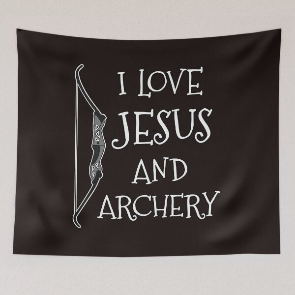 Item preview, Christian Archer I Love Jesus and Archery Faith Bow Design designed and sold by mari-kayden.