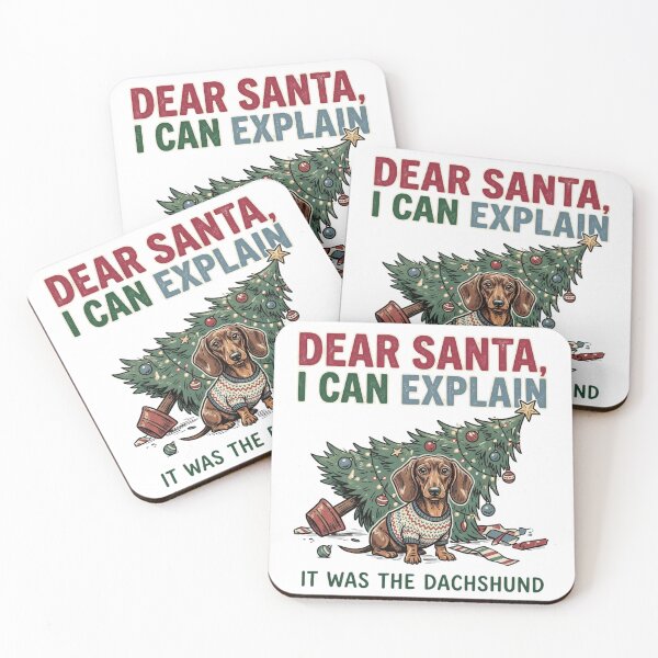 Item preview, Dear Santa I Can Explain It Was The Dachshund Funny Wiener Dog Holiday Gift designed and sold by raedattia.