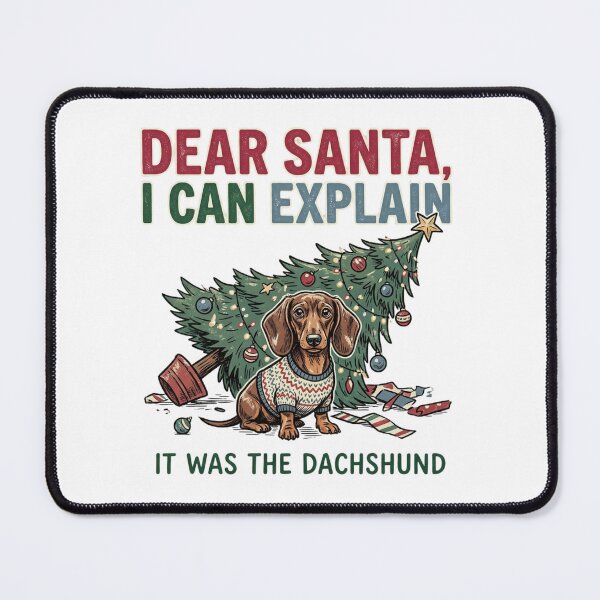Item preview, Dear Santa I Can Explain It Was The Dachshund Funny Wiener Dog Holiday Gift designed and sold by raedattia.