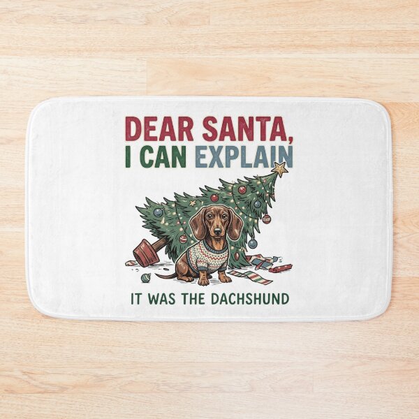 Item preview, Dear Santa I Can Explain It Was The Dachshund Funny Wiener Dog Holiday Gift designed and sold by raedattia.