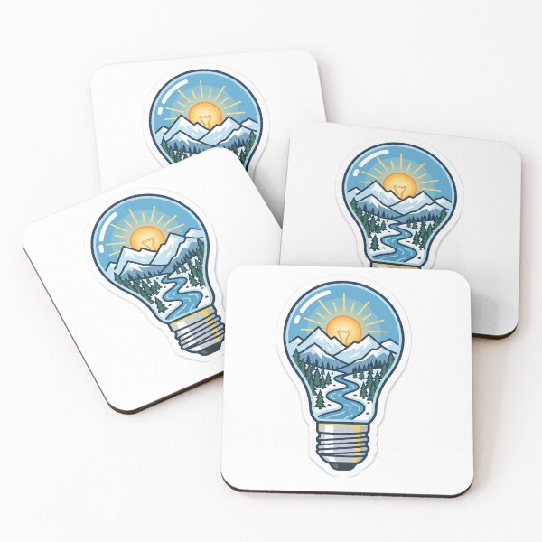 Item preview, Mountain Lightbulb – Nature, Adventure & Creative Inspiration designed and sold by Ahilwani.