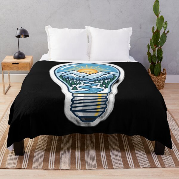 Item preview, Mountain Lightbulb – Nature, Adventure & Creative Inspiration designed and sold by Ahilwani.
