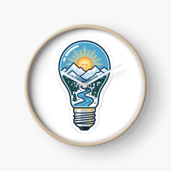 Item preview, Mountain Lightbulb – Nature, Adventure & Creative Inspiration designed and sold by Ahilwani.