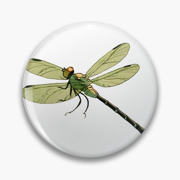 Item preview, Green Dragonfly – Whimsical Watercolor Nature Illustration designed and sold by KAM-KAM-STORE.