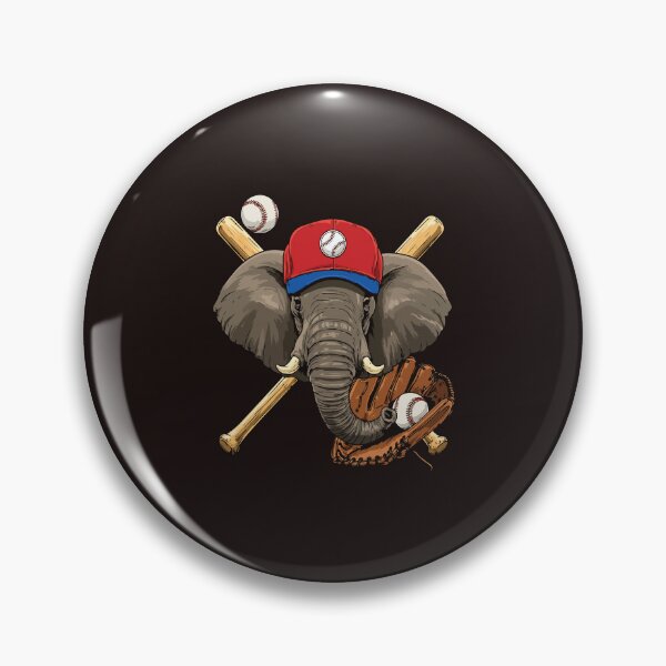 Item preview, Baseball Elephant Design, Funny Sports Animal Vintage Artwork designed and sold by mari-kayden.