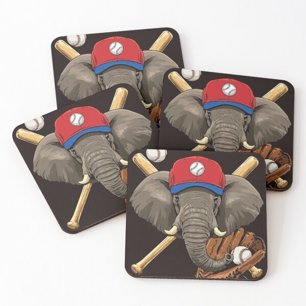 Item preview, Baseball Elephant Design, Funny Sports Animal Vintage Artwork designed and sold by mari-kayden.