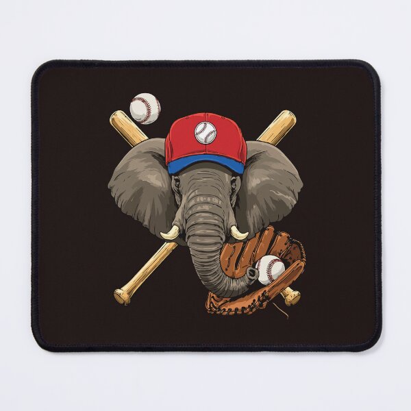 Item preview, Baseball Elephant Design, Funny Sports Animal Vintage Artwork designed and sold by mari-kayden.