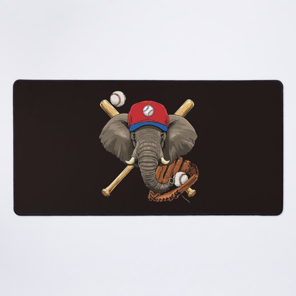 Item preview, Baseball Elephant Design, Funny Sports Animal Vintage Artwork designed and sold by mari-kayden.