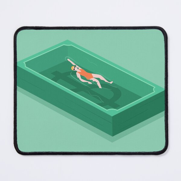 Item preview, Swimming In Money Dollar Cash Illustration designed and sold by Moody Critters.
