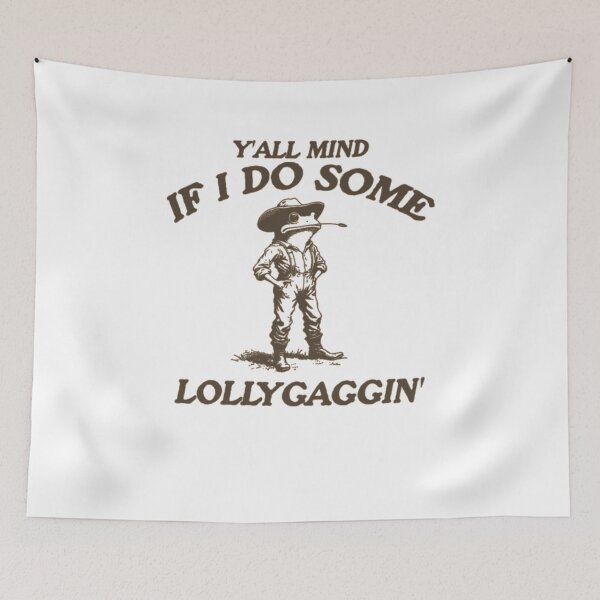 Item preview, Y'all Mind If I Do Some Lollygagging Vintage Style Shirt Retro Cartoon T Shirt Weird T Shirt Meme T Shirt Frog designed and sold by DheninStudio.