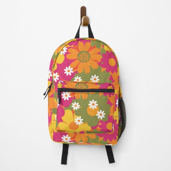 Item preview, 60s Flower Power Daisy - Retro Orange Pink Yellow Groovy Pattern designed and sold by Ela Art Space .